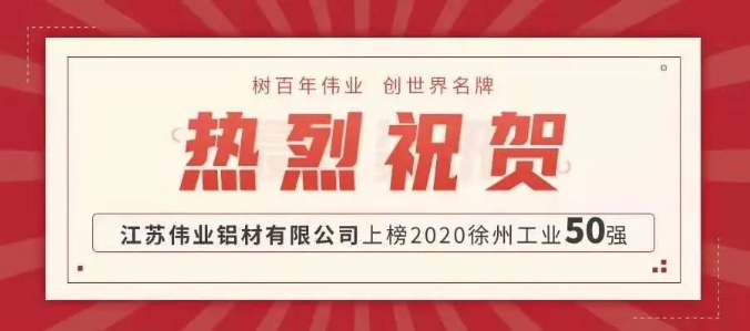 品牌硬实力！一定发铝材江苏生产基地上榜徐州工业50强
