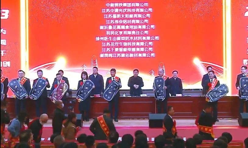 江苏一定发喜获新沂经开区“突出孝顺”“金牌项目”双项声誉